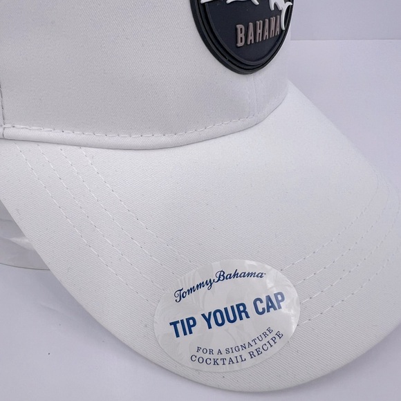 TOMMY BAHAMA CAP/HAT, 3D MARLON FISH LOGO, GREY COOL MESH, WHITE HAT, ADJ. STRAP - Picture 6 of 13